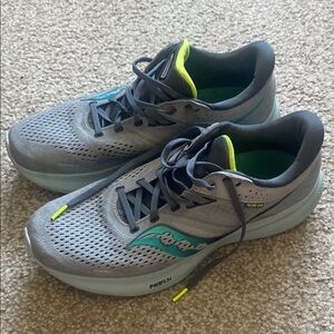 Saucony Ride 16 men’s gray and blue shoes